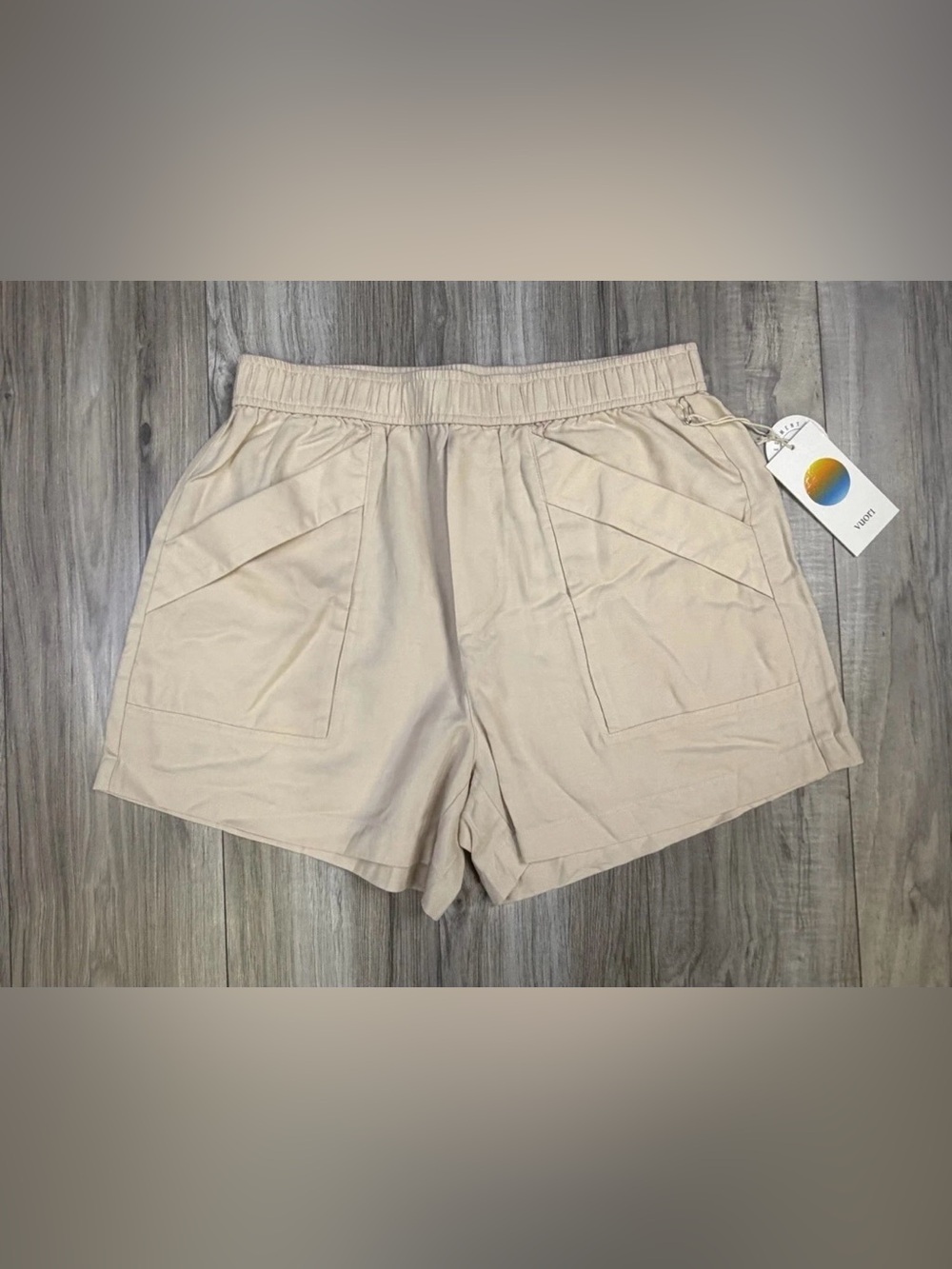 Vuori Trestles Twill Short Sand Dollar Utility High Rise VW3094 Large NEW